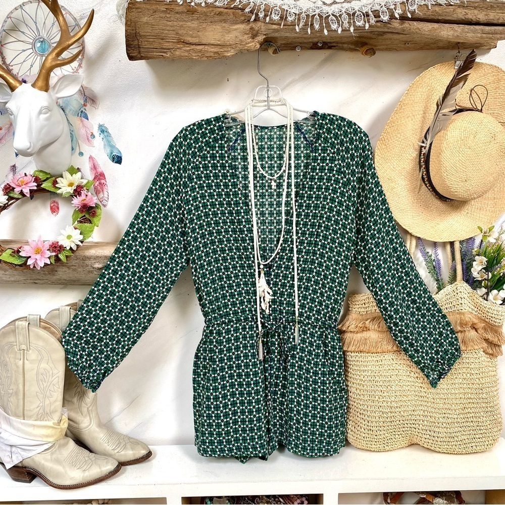 Comfy boho romper/beach cover up w hippy summer vibe